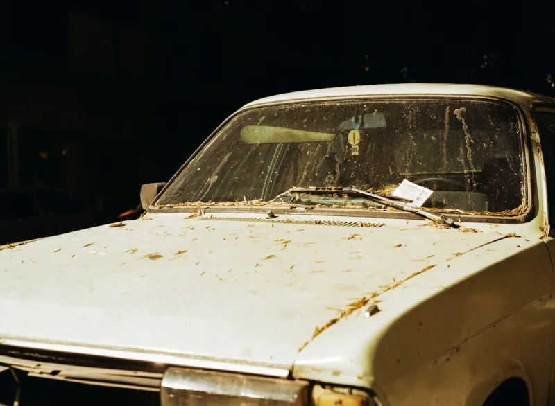 Saharastaub auf dem Auto